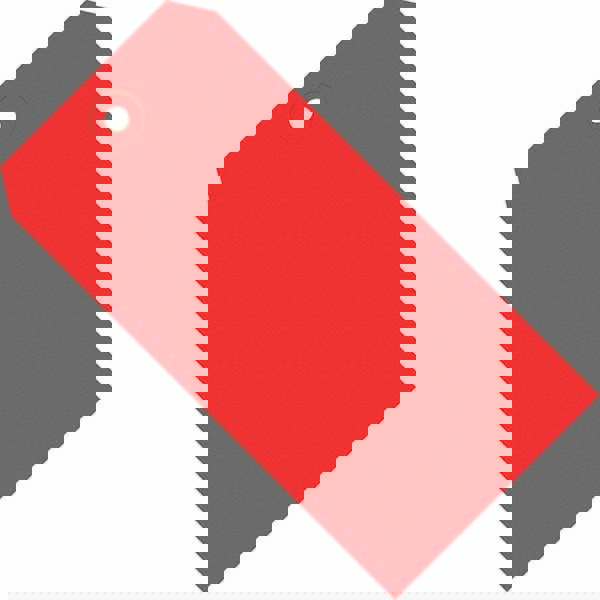 Blank Tag: 2-3/4'' High, Red, Synthetic Paper